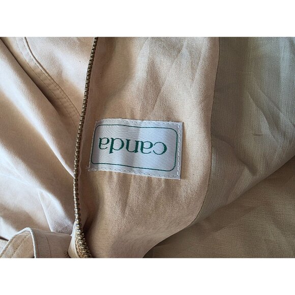 Canda Womens Beige Button-Up Trench Coat Size 42 - Picture 4 of 8